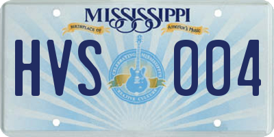 MS license plate HVS004