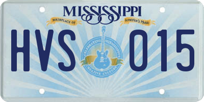 MS license plate HVS015