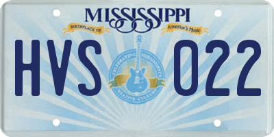 MS license plate HVS022