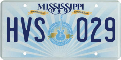 MS license plate HVS029
