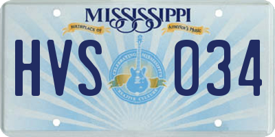 MS license plate HVS034
