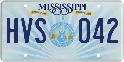 MS license plate HVS042