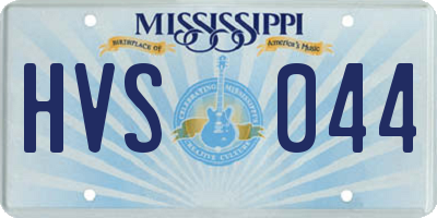 MS license plate HVS044