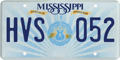 MS license plate HVS052