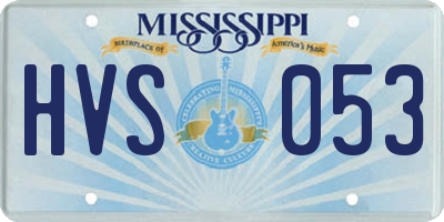 MS license plate HVS053