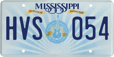 MS license plate HVS054