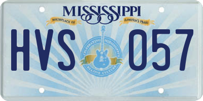 MS license plate HVS057