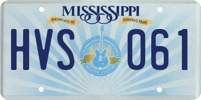 MS license plate HVS061