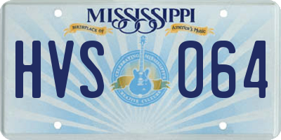 MS license plate HVS064