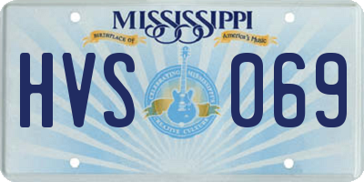 MS license plate HVS069