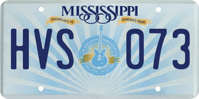 MS license plate HVS073