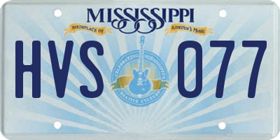 MS license plate HVS077