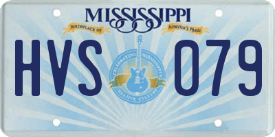 MS license plate HVS079