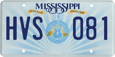 MS license plate HVS081