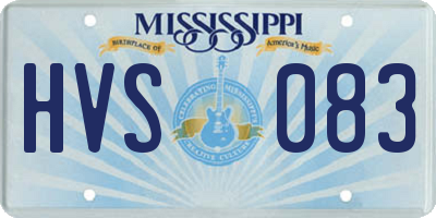 MS license plate HVS083