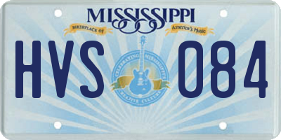 MS license plate HVS084