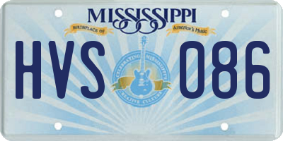 MS license plate HVS086