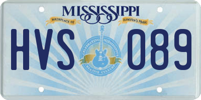MS license plate HVS089