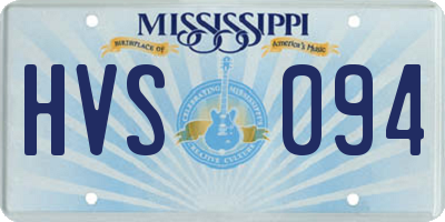 MS license plate HVS094