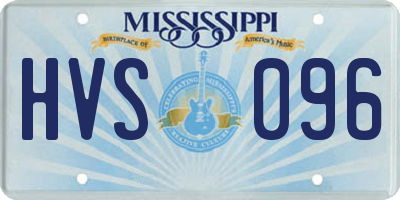 MS license plate HVS096