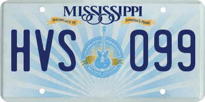 MS license plate HVS099