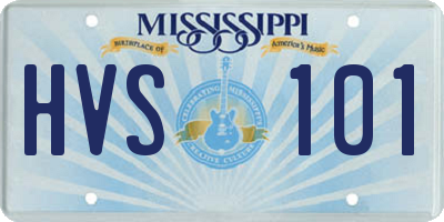 MS license plate HVS101