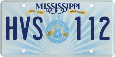 MS license plate HVS112