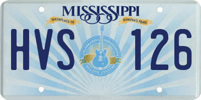 MS license plate HVS126