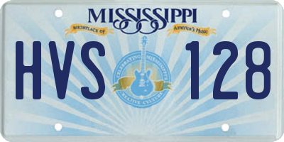 MS license plate HVS128