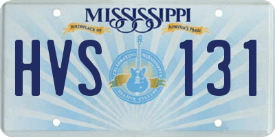 MS license plate HVS131