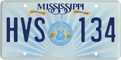 MS license plate HVS134