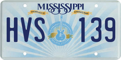 MS license plate HVS139