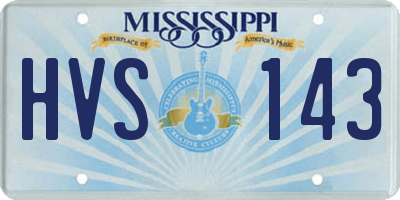MS license plate HVS143