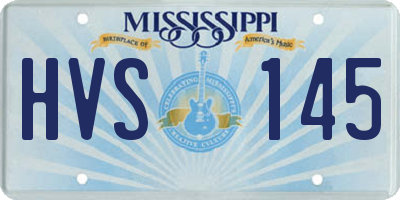 MS license plate HVS145