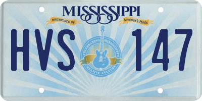 MS license plate HVS147