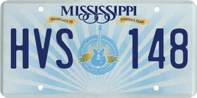 MS license plate HVS148