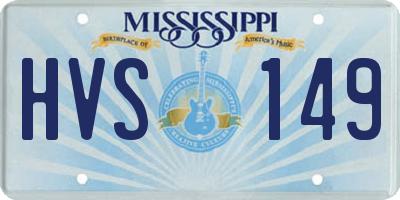 MS license plate HVS149