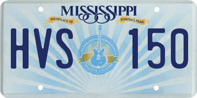 MS license plate HVS150