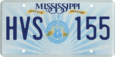 MS license plate HVS155