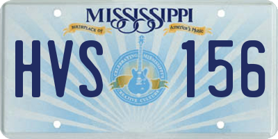 MS license plate HVS156