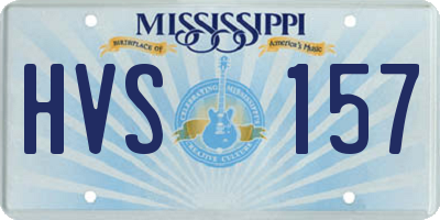 MS license plate HVS157