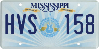 MS license plate HVS158