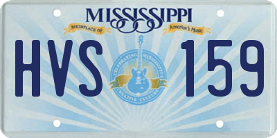 MS license plate HVS159