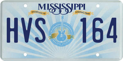 MS license plate HVS164
