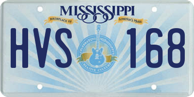 MS license plate HVS168