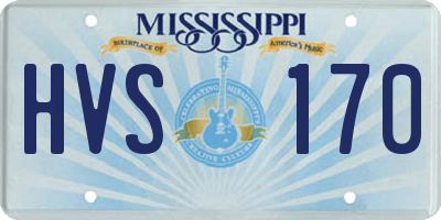 MS license plate HVS170