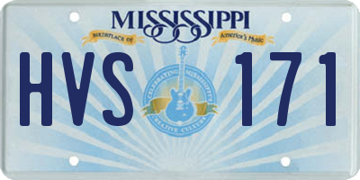 MS license plate HVS171