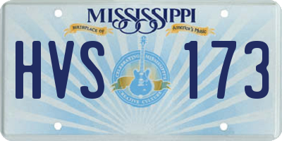 MS license plate HVS173