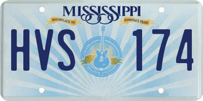 MS license plate HVS174