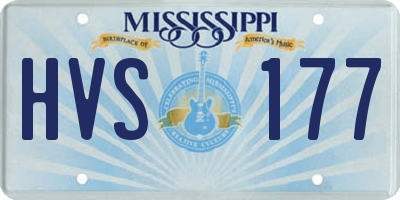 MS license plate HVS177